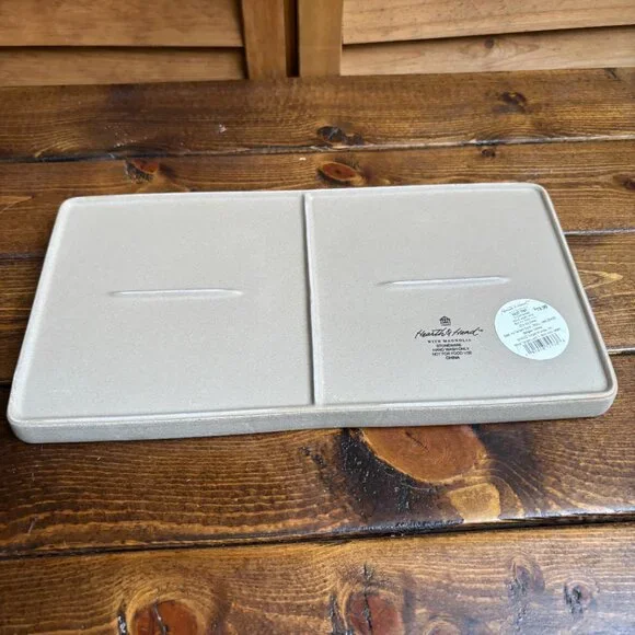 Hearth & Hand Stoneware Vanity Tray - Dual Section Organizer - Picture 8 of 8